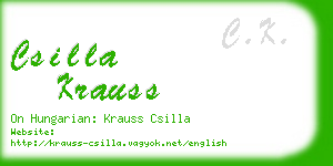 csilla krauss business card